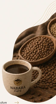 Tasse Nabara et grains de café
