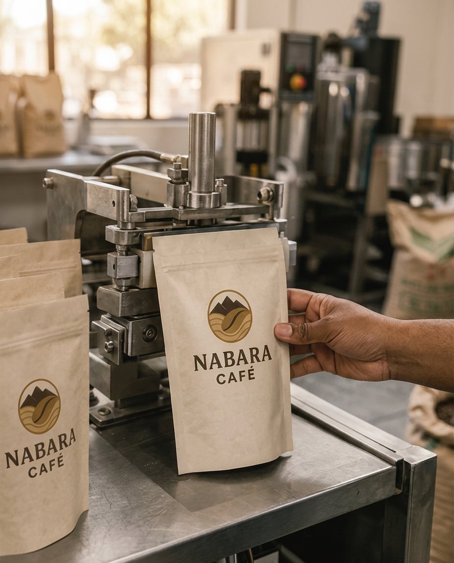 Conditionnement des sachets Nabara Café